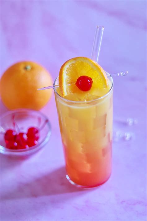 Sunrise Mocktail (Non-Alcoholic Orange Juice Mocktail) - Fab Everyday