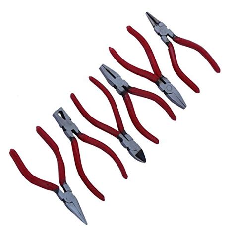 ILARTE TOOLS Chromium Steel Miniature Plier Set (Red) -6 Pieces ...