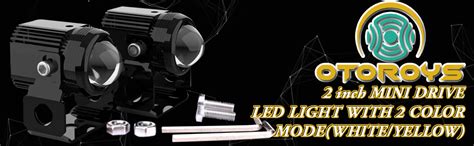 OTOROYS Mini Driving LED Fog Lights, Motorcycle Auxiliary Spot Lights ...