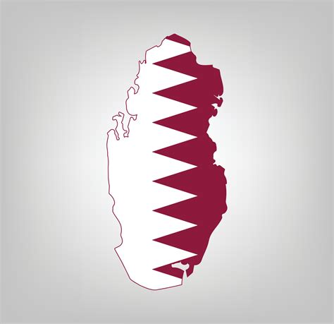 Qatar flag map vector design 32069407 Vector Art at Vecteezy