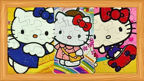 Putting 3 HELLO KITTY Puzzles Together | Jigsaw Puzzles | Puzzles ...