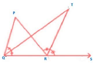 "Question 6 In the given figure, the side QR of ΔPQR is produced to a ...