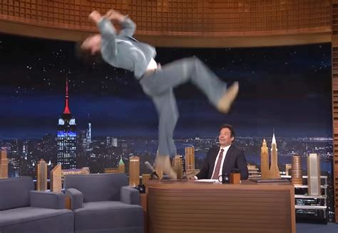 Benson Boone Captivates Tonight Show Audience with His Signature Backflip