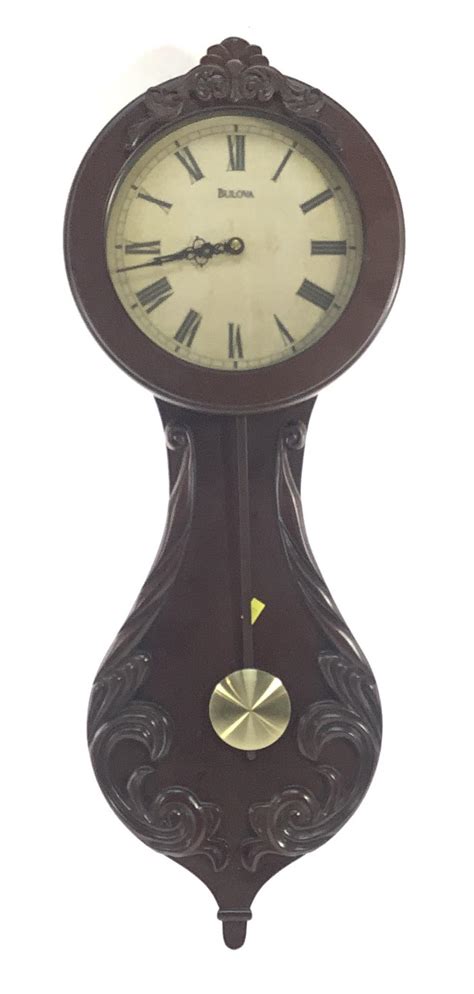Lot - Bulova Wall Clock, Roman Numerals