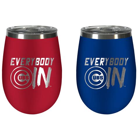 Chicago Cubs Team Colors Wine Tumbler Two-Piece Set