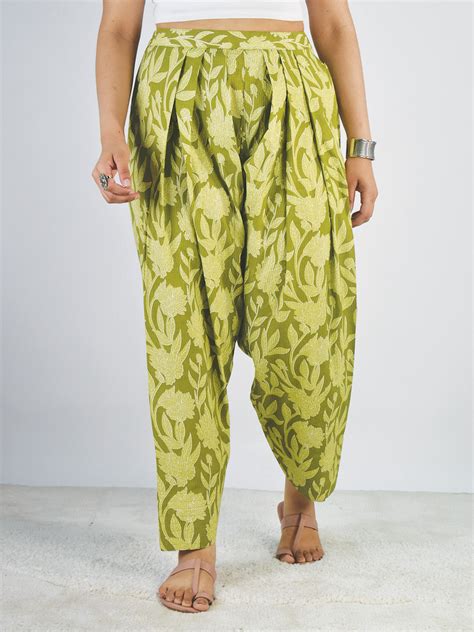 Printed Cotton Farshi Salwar - GreenFiesta for Women l Sizes XS to 8XL ...