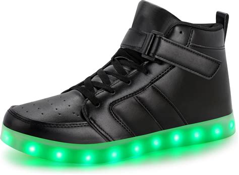Amazon.com | Qimaoo Light Up Shoes Men Women LED Shoes USB Charging ...
