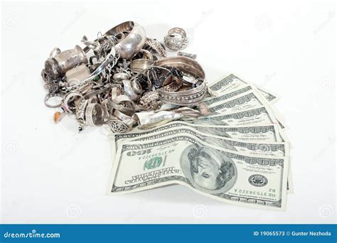 Cash for Sterling Silver Scrap Stock Image - Image of ring, bracelet ...