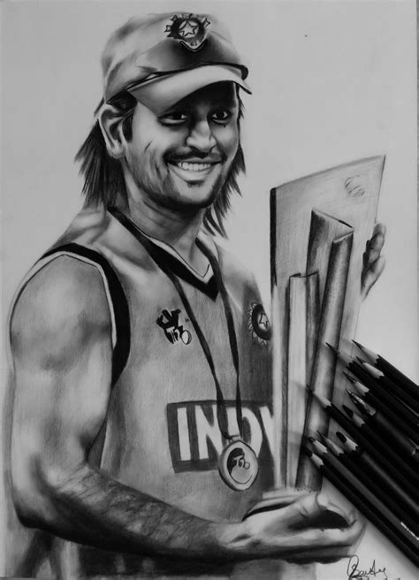 Ms Dhoni Drawing | Ms dhoni photos, Pencil sketch images, Shadow drawing