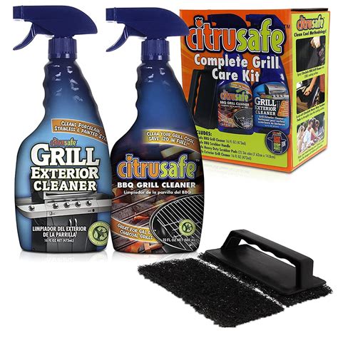 Citrusafe BBQ Care Kit - Grill Cleaner, Scrubber, Grid Cleanser, For ...
