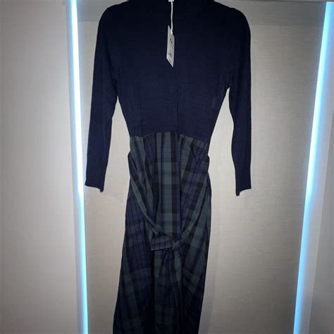 Free assembly dress with plaid bottom - Depop
