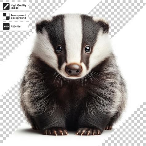 Psd badger on transparent background with editable mask layer | Premium ...