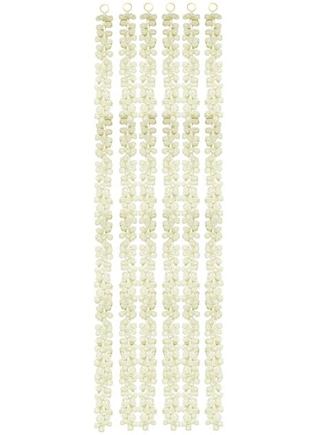 Buy | White Set Of 6 Mogra Decor Artificial Jasmine Flowers Hanging ...