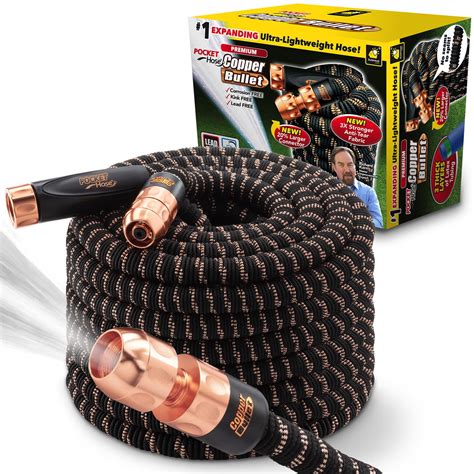 Pocket Hose Copper Bullet 100 Ft, Lightweight, Heavy Duty, Kink-Free ...