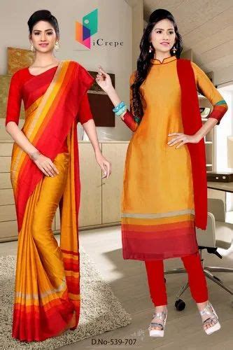 Republic Day Special Collection - Italian Crepe Saree Salwar Combo For ...