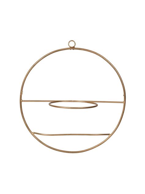 Buy | Gold-Toned Solid Metal Wall Mounted Planter | Tied Ribbons