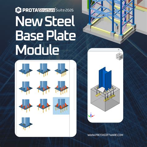 Advanced Steel Base Plate Design with ProtaStructure
