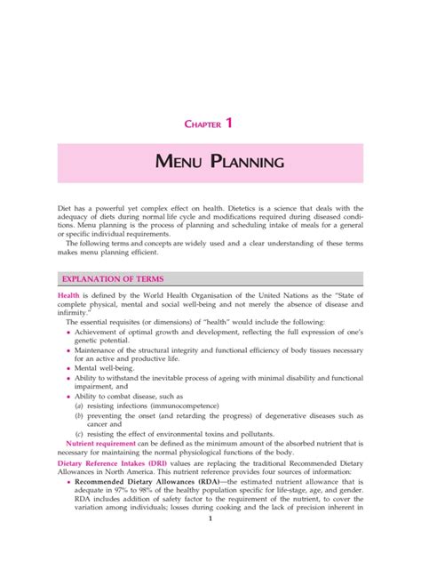 Types of Menu Planning 的图像结果