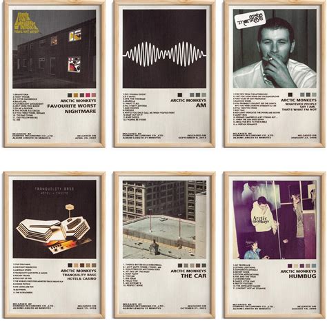 Arctic Monkeys Posters Set of 6 Album Cover Posters 8 by 12 inch Music ...