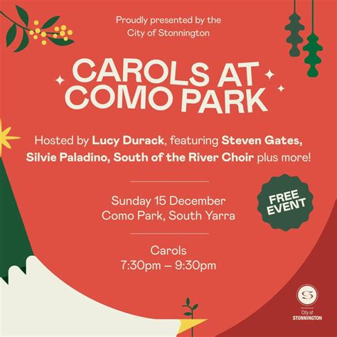 Carols @ Como Park, Como Park, Melbourne, 15 December 2024 | AllEvents