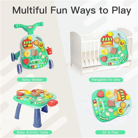 Buy Eners Sit to Stand Baby Learning Walker with Wheels, Baby Activity ...