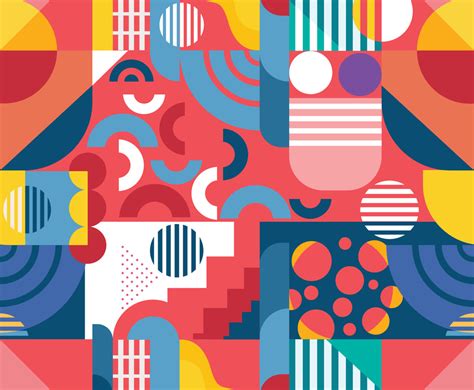 Colorful Geometric Seamless Pattern Vector Art & Graphics | freevector.com