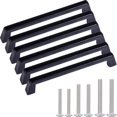Buy AOKENBAO 6-Pack 4-inch Black Cabinet Handles Drawer knob for ...