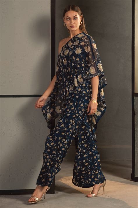 Rosewood One Off Shoulder Jumpsuit – Namrata Joshipura Online