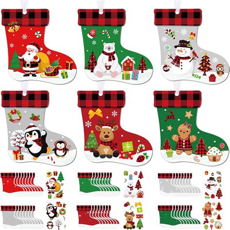 Amazon.com: Fuyoooo 48 Pcs Christmas Craft Kits for Kids Christmas ...