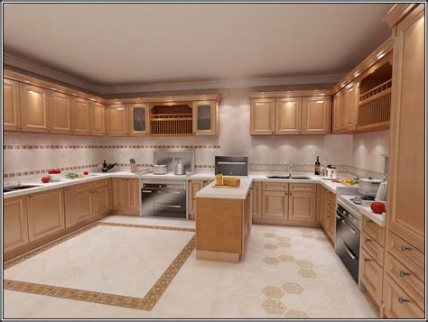 现代厨房瓷砖效果图 – 设计本装修效果图