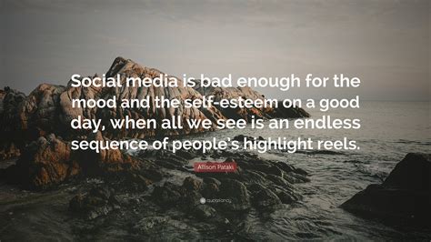 Allison Pataki Quote: “Social media is bad enough for the mood and the ...