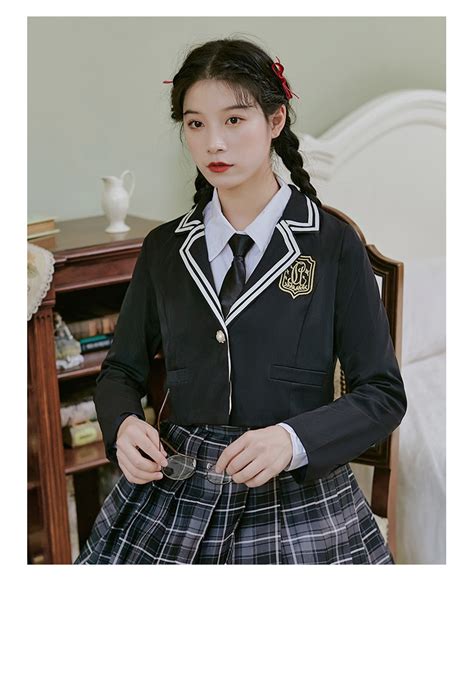 黑色西装外套女jk学院风新款秋冬2021新法式西服套装班服3302-p95-电商基地C316-1-四季星座网