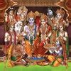 Buy Lord Shree Ram Darbar Design Backdrop Curtain for Decoration ...