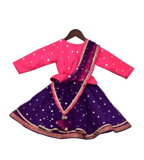 Pre-Order: Pink & Purple Sequence Embroidery Anarkali Dress– Peony Kids ...