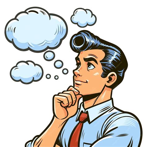 Premium Vector | Cartoon thinking man vector illustration