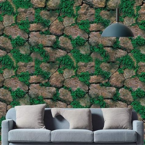 Impression Vinyl Peel And Stick, Self Adhesive Modern 3D Brick Stone ...