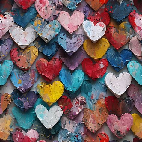 Romantic Diamond-Shaped Heart Pattern in Soft Colors Seamless Pattern ...