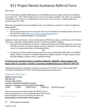 Fillable Online 811 Project Rental Assistance Referral Form Fax Email ...