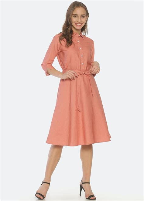Get Solid Pocket Shirt Dress at ₹ 2499 | LBB Shop