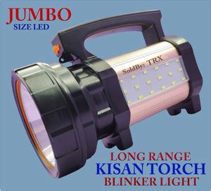 TRX jumbo kisan bright light torch 2 km long range blinker led 4 mod ...
