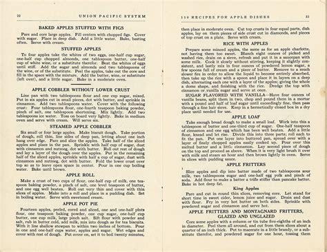 Buy 1925 Union Pacific Railroad 150 Recipes for Apple Dishes Booklet ...