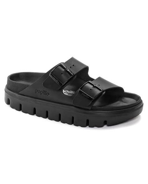 Arizona Chunky Exquisite Black Leather Sandals