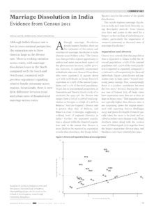 Marriage dissolution in India: evidence from census 2011 - ePrints@APU