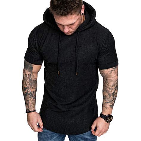 Short Sleeve Hoodie - Men's Fashion Up