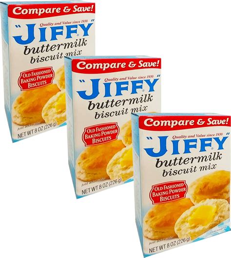 Amazon.com : Jiffy Buttermilk Biscuit Mix - 3 Pack Bulk Bundle Jiffy ...