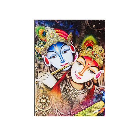 6MM MDF Radha Krishna Satin Matt Texture UV Art Painting - eCraftIndia ...