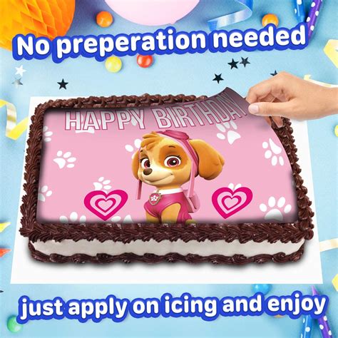 NATURAL BEHAVIOUR Edible Paw Patrol Skye Cake Toppers - Perfect for ...
