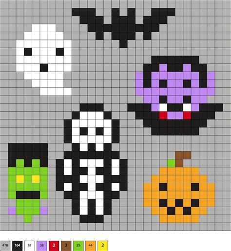 Halloween Perler Beads (50+ Free Patterns!) | Hama beads halloween ...