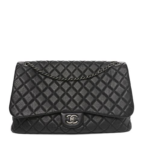 CHANEL Calfskin Quilted XXL Travel Flap Bag Navy 1431337 | FASHIONPHILE