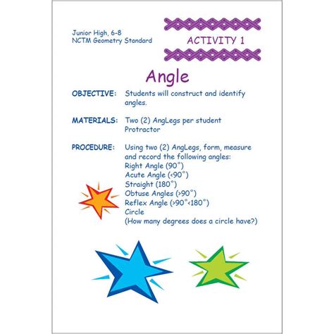 hand2mind AngLegs Geometry Set with Cards and Protractors, Explore ...